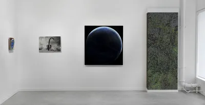 20120203 Alex Fischer Beyond The Fall O'Born Contemporary 11 Purple Jesus +bow +Supercollider +Untitled Greens documentation.jpg